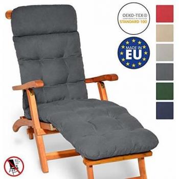 Cojín Colchoneta para Tumbonas de Exterior Flair DC - Extra Comfort 200x50x8cm - Gris Grafito