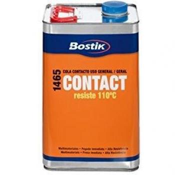 Bostik, Cola de Contacto de uso general, Fuerte y duradera, Variedad de aplicaciones, Contact 1465, Ámbar, Bote de 5 l