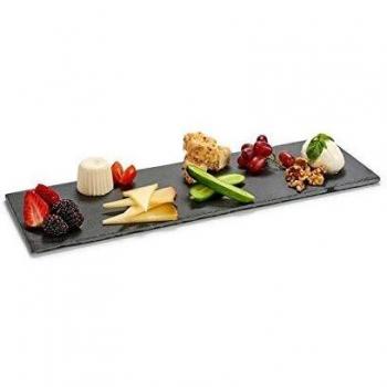 Bigbuy Home S3600472 Set de Aperitivo Pizarra, 50 x 0.5 x 15 cm