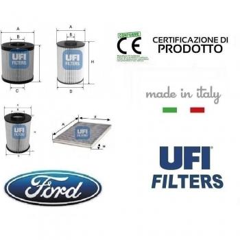 Juego de 4 Filtros Hoja UFI Ford S MAX Modelos 2,0 TDCI 85-96-103-120 Kw