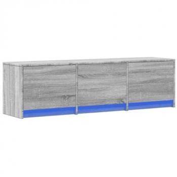 Mueble de TV madera ingeniería gris Sonoma 140x34x40 cm, soporte de TV, aparador de TV, mueble HiFi, banco de TV, armario de TV