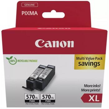 Pack Cartucho Tinta Canon PGI-570XL Negro 2 uds