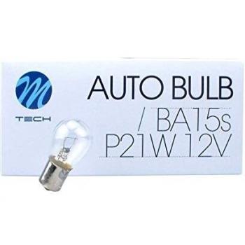 Bombillas M-Tech Halógena 12V BA15S 21W Blíster 10 Unidades