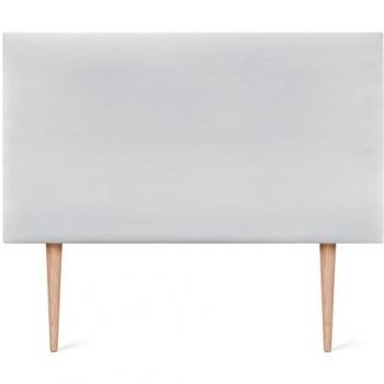 Cabecero Tapizado de Polipiel Blanco AQUALINE Liso con Patas (110x105cm) para Camas 80/90/105