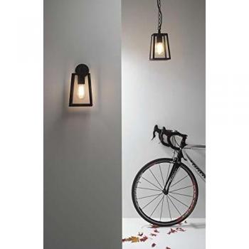 Lámpara Colgante de Techo Exterior Calvi 1 Luz Negro E27 150x150mm