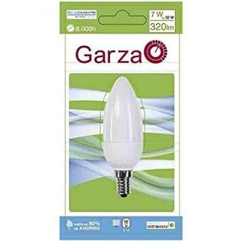 Garza Lighting - Bombilla Vela Luz Neutra T2 7W E14 320 Lúmenes 4.000K