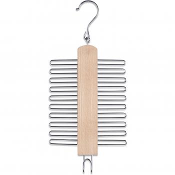 Zeller 17120 Percha para Corbatas, Madera, Marrón, 17x2.5x39 cm