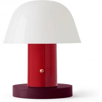 Lámpara de mesa recargable LED Setago JH27, granate/uva con regulador de intensidad