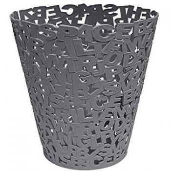 Balvi Papelera Letters Color Gris Plástico 30cm