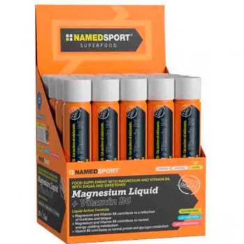 Namedsport Magnesio Líquido Con Vitamina B6 20 Viales - Suplemento líquido de magnesio con vitamina B6, presentado en 20 viales de 25 ml cada uno