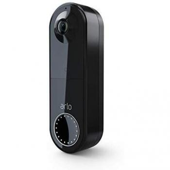 Arlo Videoportero wifi sin cables con batería recargable, Vídeo HD 1080p, Llamada directa al móvil, Sirena integrada, visión nocturna, con una prueba gratuita de 90 días de Arlo Secure, negro