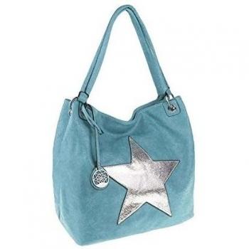 diseño italiano Mujer Estrella Bolso De Compras Manejar Bolsa Bolso Bolso De Hombro - Azul, 44x33x18 cm