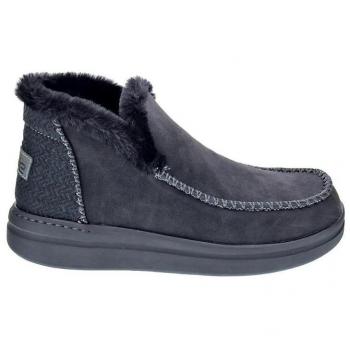 Hey Dude Denny Grip Botines para Mujer de Cuero Reciclado en Negro
