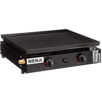 Plancha a Gas Neka de 2 Quemadores - Dimensiones: 49 x 41 x 14 cm - Color Negro