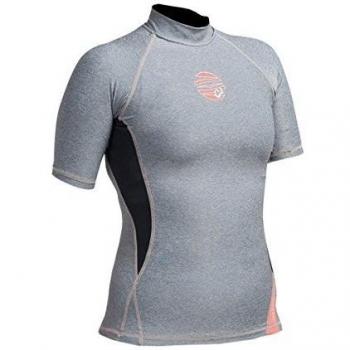 Gul Womens Swami F/L Short Sleeve Rashguard 2017 - Marl/Black 8