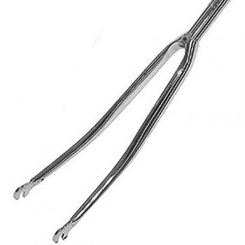 Horquilla de Bicicleta Cromada 28 con Diámetro Interior de 22.2 mm y Recorrido de 240mm-130mm