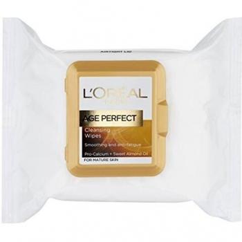 Toallitas Limpiadoras Suavizantes Age Perfect de L'Oréal Paris para Piel Madura (25 toallitas)
