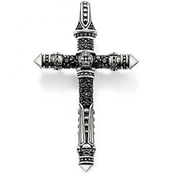 Thomas sabo de hombre colgante rebel at heart cruz plata 925con circonita negrozpe396z051z11