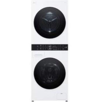 Torre Lavadora Secadora LG WT1210WWF - 12kg Lavado, 10kg Secado, 1400rpm, AI Direct Drive, Bomba de Calor Dual Inverter, Clase A/A+++, Blanco