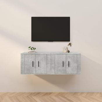 Mueble TV 2 piezas gris hormigón 57x34,5x40 cm vidaXL