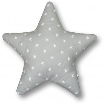 Amilian® Cojín gris con forma de estrella, cojín decorativo, suave, mullido60 cm