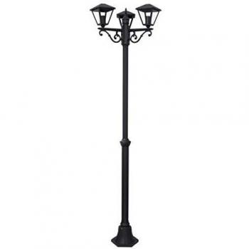 Farola DORNELA 3luces Gris Oscuro Ip44 200 Cm FABRILAMP
