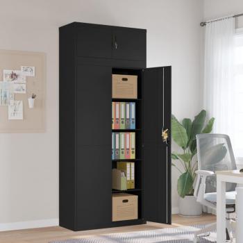 Clasificador de Archivos Negro 90x40x220 cm en Acero