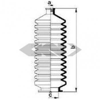 Fuelle de dirección SPIDAN 83540 - Tipo: Fuelle de dirección, Características: Compatible con vehículos específicos, fabricado en material resistente, diseño que evita filtraciones de grasa, fácil instalación, alta durabilidad y resistencia a cond