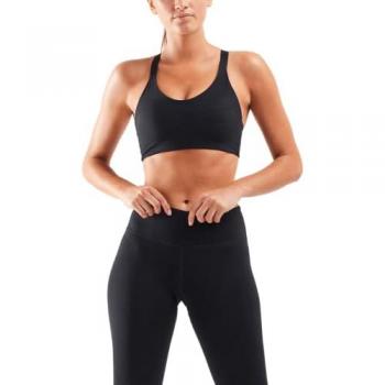 2XU Perform Perforated Medium Impact Sports Bra, Black, Female, Size M