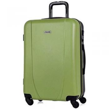 ITACA - Maleta de Viaje rígida 4 Ruedas Trolley 65 cm Mediana de abs. práctica cómoda y Ligera. Calidad Marca y Confianza. Estudiantes y Profesionales. 71160, Color Pistacho-Antracita
