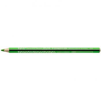 Staedtler Jumbo Noris 128 Lápiz Triangular de Color Verde - Mina de 4mm - Resistente a la Rotura - Diseño Ergonómico - Pack de 12