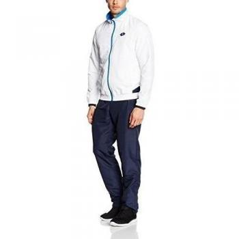 Lotto Aydex II DB - Conjunto de chándal para hombre, color blanco / azul, talla M