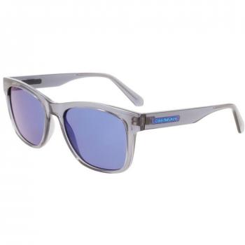 Calvin Klein Jeans Transparent Grey/Blue Sunglasses, Gray Unisex, Size: 54 MM
