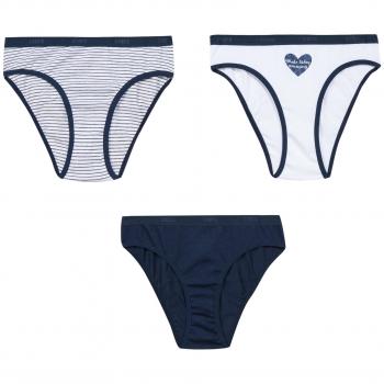 DIM Bragas de niña estampadas y cómodas Pack x3 Azul Talla 08