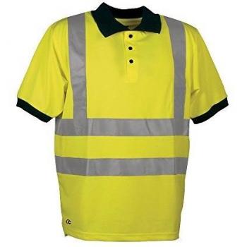 Cofra V117-1-00.Z/4 - Polo con Efecto Espejo, Talla L, Color Amarillo, Amarillo neón, 4