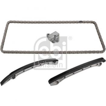 Kit de cadena de distribución FEBI BILSTEIN 170105 - Juego de cadenas para árbol de levas con rieles deslizantes y tensor de cadena, 1 pieza