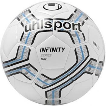 uhlsport Infinity Team Balones de Fútbol, Infantil, Blanco/Plateado/Negro, 3