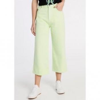 LOIS JEANS - Denim Color Straight Wide Crop - Red