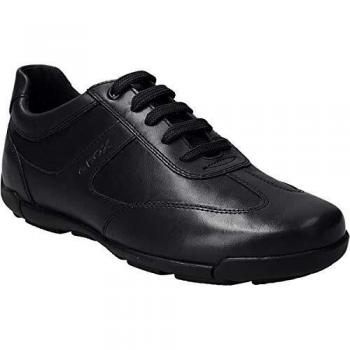 Geox Edgware Men's Black Leather Sneakers 41