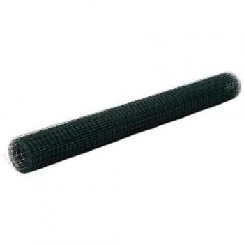 vidaXL Malla Alambre Cuadrada Acero Recubrimiento PVC 10x1.5m Verde Bricolaje