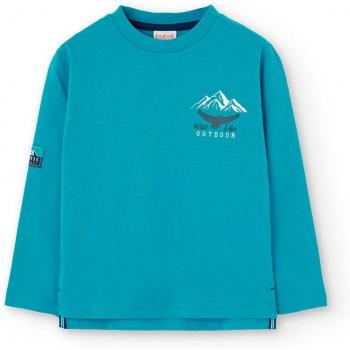 Boboli camiseta de niño de algodón con manga larga y dibujo trasero - bci AW24529141