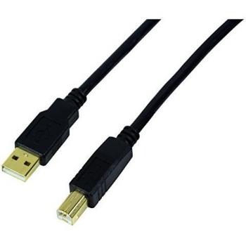 Cable USB 2.0 Activo de Extensión 10m Negro A Macho a B Macho