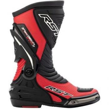 RST Botas de Moto TracTech Evo 3 Sport Rojas - Características: diseño deportivo, protección en tobillos, suela antideslizante, material resistente al agua, cierre con cremallera y velcro, refuerzos