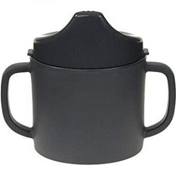 Taza de entrenamiento para bebés Lässig con asas, color antracita