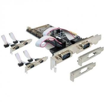 Adaptador PCI Express x1 con 6 puertos serie y perfil bajo Delock 89347