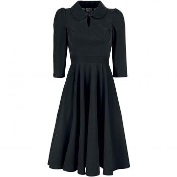 H&R London Glamorous Velvet Tea Dress Vestido Negro S