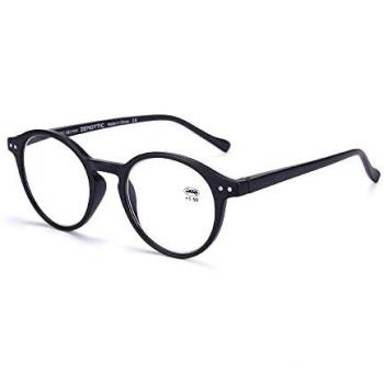 ZENOTTIC Gafas de Lectura de Bloqueo de Luz Azul Lentes Antirreflejos Gafas Retro de Ligero Marco Redondo para Hombres y Mujeres