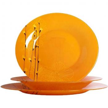Luminarc rapsody Servicio de mesa, vidrio, naranja, 18 Piezas