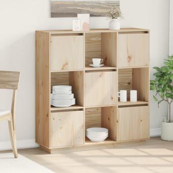 Aparador alto de madera maciza de pino 110,5x35x117 cm - Mueble de Almacenaje de Salón, Buffet para salón Moderno, Armario Auxiliar, Armario de Almacenamiento