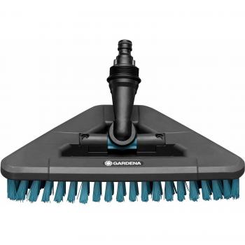 Cepillo de cerdas duras triangular flex cleansystem para limpieza de rincones y superficies duras 18814-20 Gardena